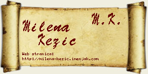 Milena Kezić vizit kartica